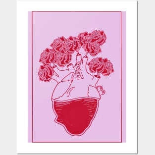 Self Love Heart Vase Posters and Art